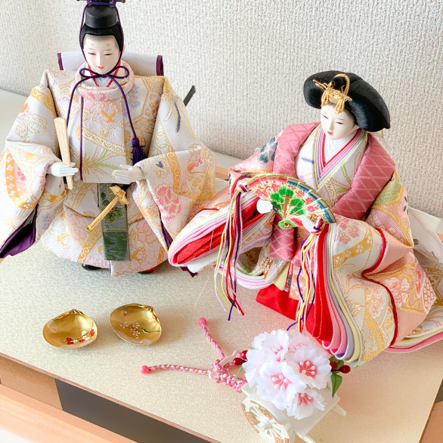 雛人形 コンパクト 立ち雛 ケース飾りもも華 名入れ おしゃれ かわいい