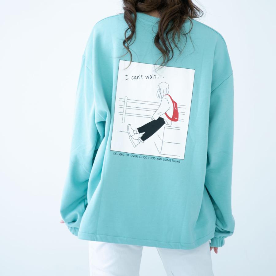 トレーナー レディース おしゃれ 春 秋 イラストプリント オーバーサイズ スウェット バックプリント 長袖 L6017h Hangaa 通販 Yahoo ショッピング