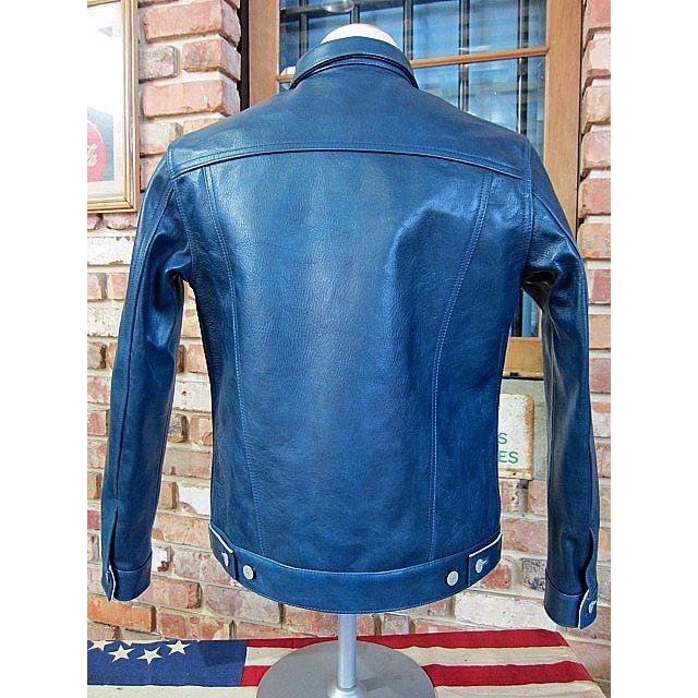 「送料無料・年末感謝」 ダブルヘリックス レザージャケット DOUBLE HELIX Gold Digger 180602 【BLUE】 【BCD1670449108】(58988円)