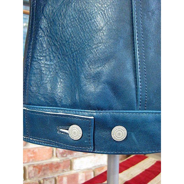 「送料無料・年末感謝」 ダブルヘリックス レザージャケット DOUBLE HELIX Gold Digger 180602 【BLUE】 【BCD1670449108】(58988円)