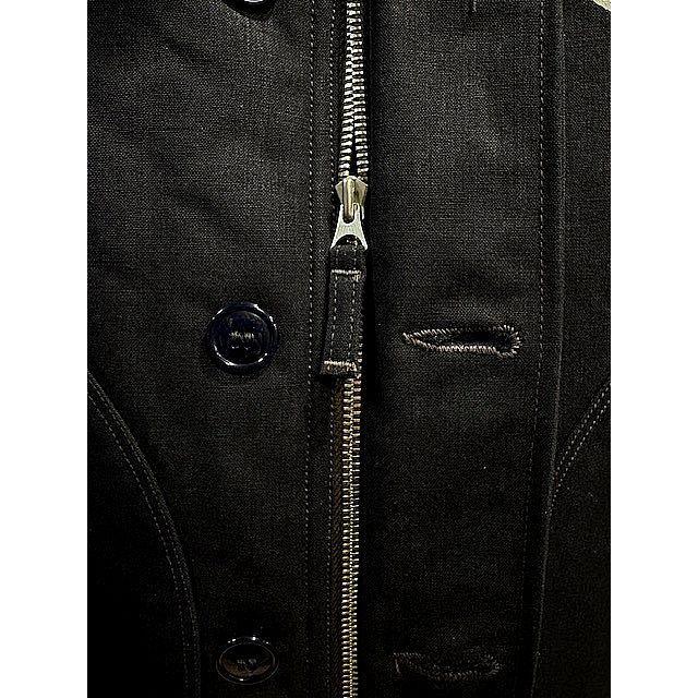 フリーホイーラーズ デッキジャケット FREEWHEELERS “KNUCKLE BONES” on “AAF 90thBG 400thBSQ” CIVILIAN DECK JACKET #2531004 DARK NAVYの画像