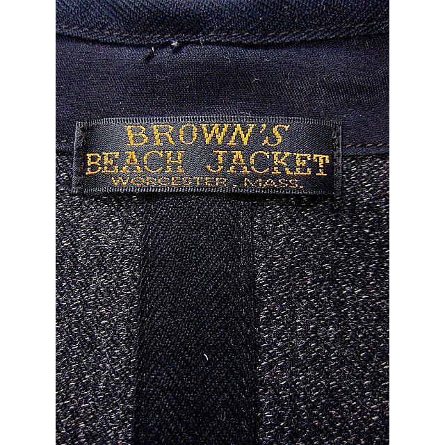 ブラウンズビーチ ベスト BROWN'S BEACH BBJ Spring Vest BBJ-018-2 CHARCOAL x BEIGE｜hangar-market｜06