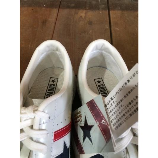 CONVERSE コンバース STAR & BARS LEATHER 1CK134 [WHITE/RED/NAVY 