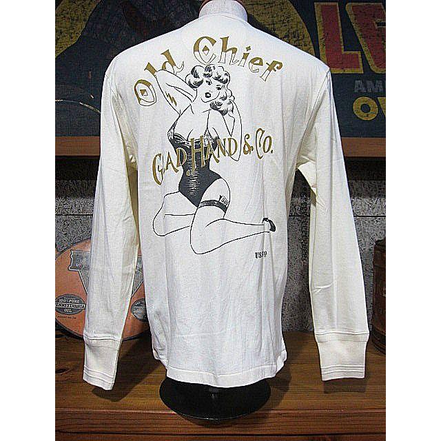 GLAD HAND（グラッドハンド） Tシャツ GLAD HAND x Old Chief L/S
