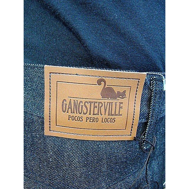 ギャングスタービル デニム GANGSTERVILLE THUG-DENIM "IRONCROSS" SLIM 【BLACK x BLACK】｜hangar-market｜07