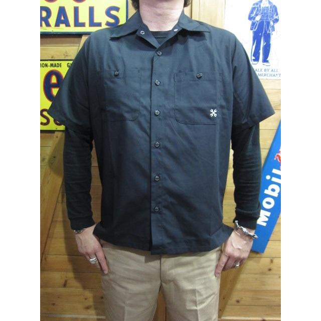 ブルコ ワークシャツ BLUCO STANDARD WORK SHIRT S/S OL-0108 BLACK :OL-0108BLK:HANGAR MARKET 通販 BLUCO ブルコ ワークシャツ 半袖 STANDARD WORK SHIRT S S 0108