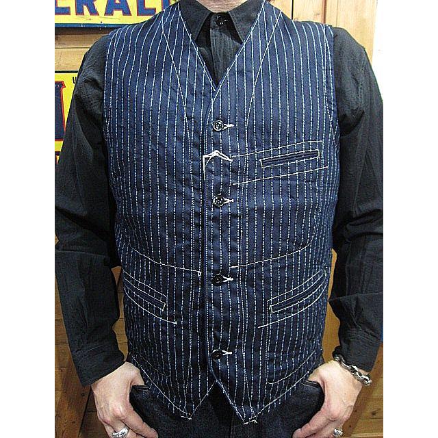 SUGAR CANE シュガーケーン ベスト 9oz. WABASH STRIPE WORK VEST