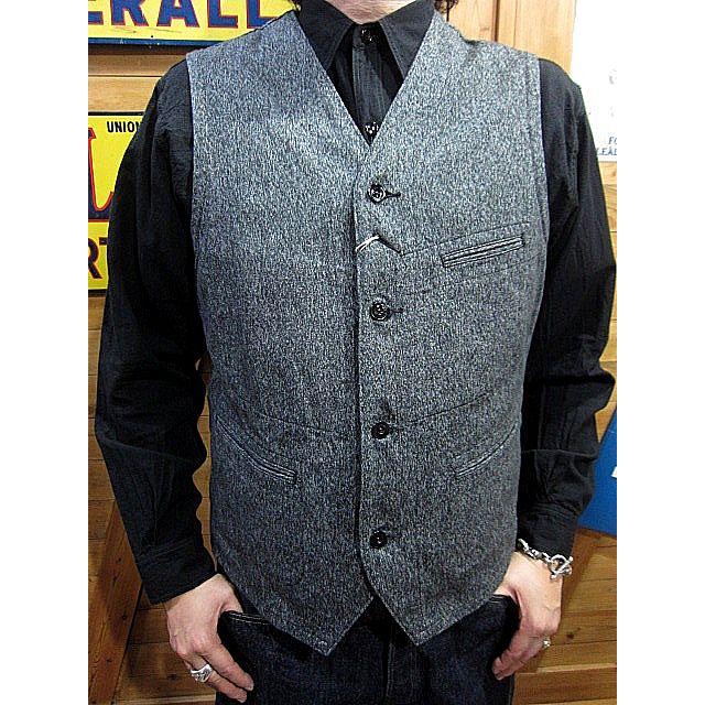SUGAR CANE シュガーケーン ベスト 9oz. BLACK COVERT WORK VEST
