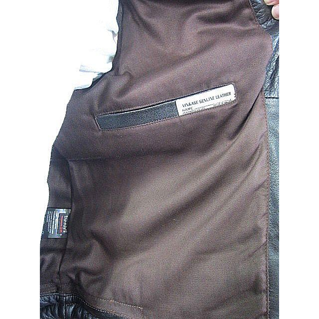 Vin&age レザーダウンベスト type:VLJ5 サイズ38 ヴィンアンドエイジ ベスト Vin&Age TYPE VLJ5 NAUGHTY LEATHER VEST