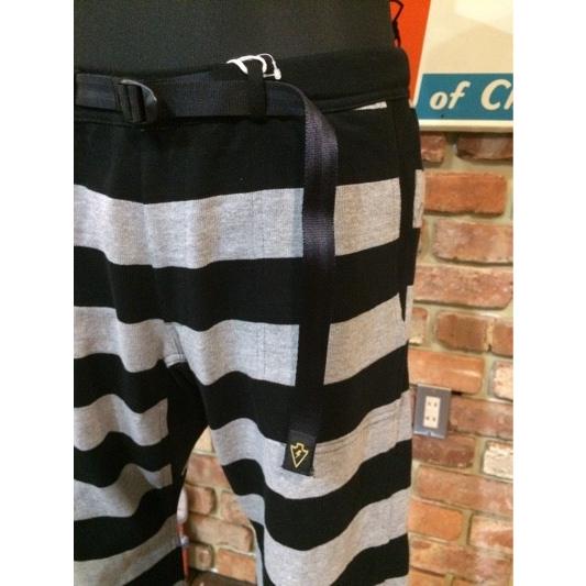 WEST RIDE ウエストライド BORDER LONG PANTS BLK/H.GRY : HANGAR