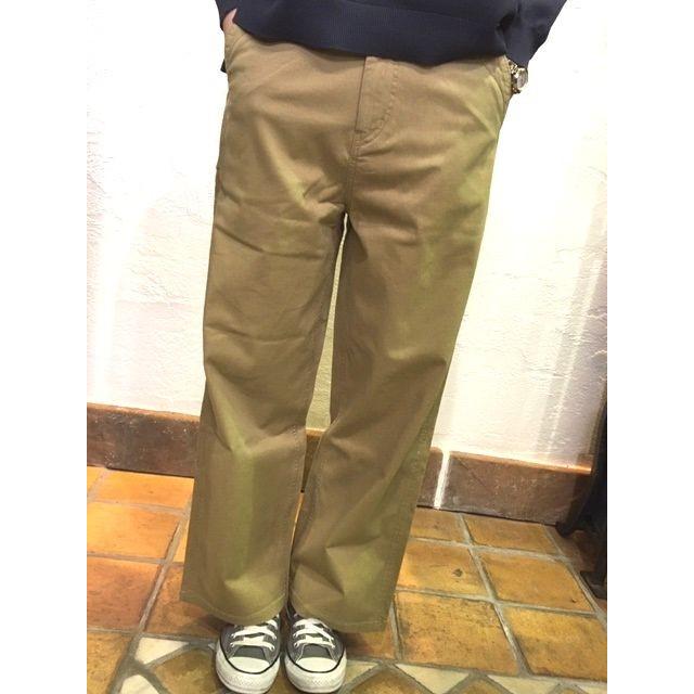 Cafetty　カフェッティ　CF-0351　cfロゴワイドパンツ【81.BEIGE】 The denim of Cafetty. / DENIM LIFE デニムライフ