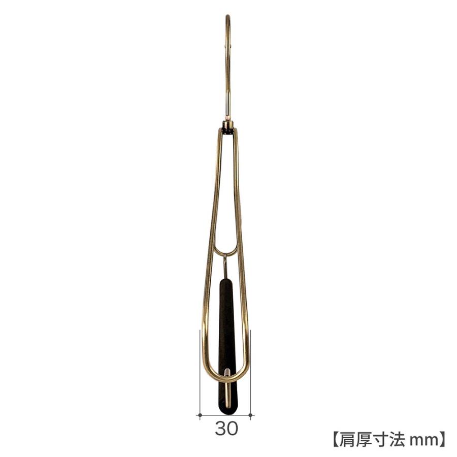ハンガー セットアップハンガー/HTL-2368BR-FB-40アンティークゴールド フェルトバー仕様 選べるバーカラー/5本 ワイド40cm ユニセックスサイズ 送料無料の画像