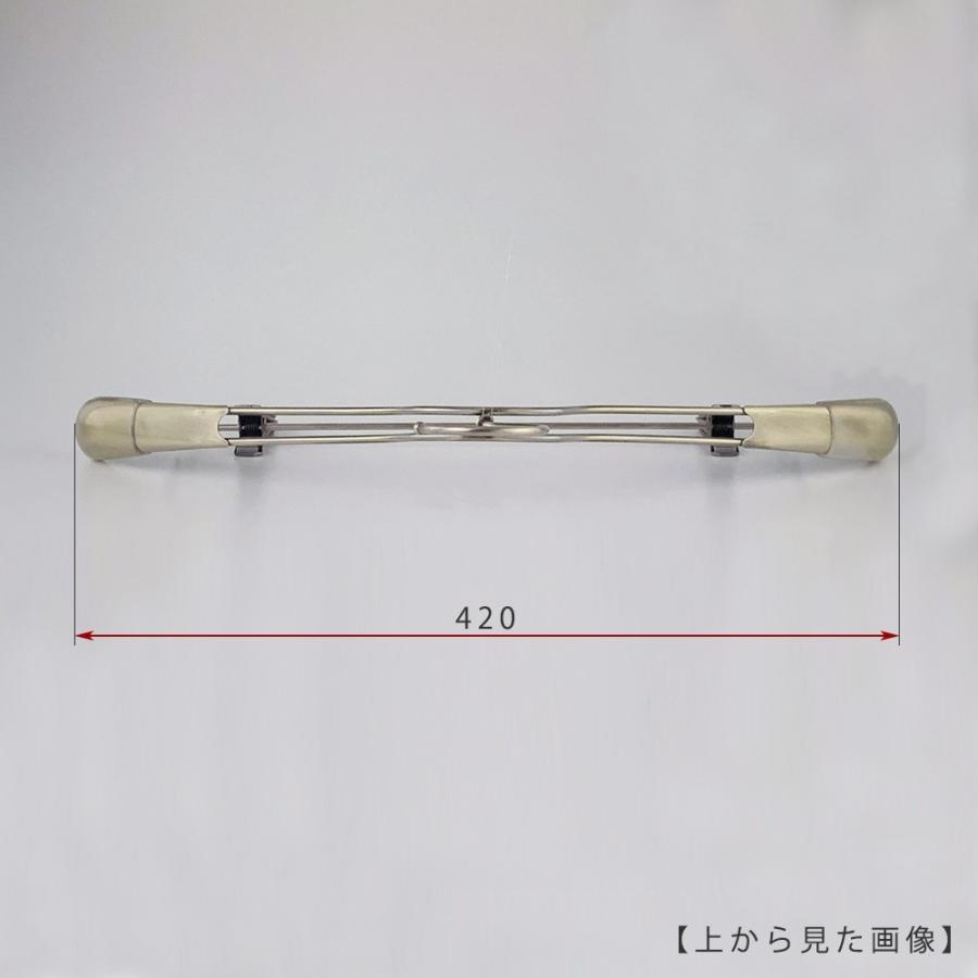 セットアップハンガー/HTL-2458R-CB-42 アンティークゴールド/5本 横幅42cm 肩カバー付クリップバー仕様 送料無料_3