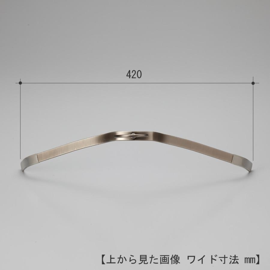 ハンガー すべらない メンズ おしゃれ 高級 TFB-1471R-BN-42 フラットバー 42cm ピューターメッキ 20本セット 送料無料 あすつく_2