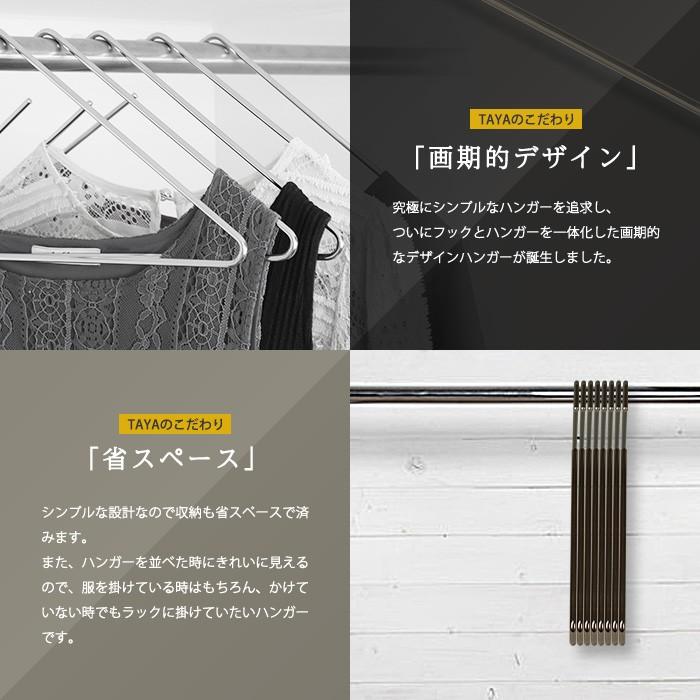 ハンガー すべらない おしゃれ トップス用 ストールにも トライアングルハンガー/10本 黒ニッケル 滑り止めコーディング付き【送料無料】 あすつく_2