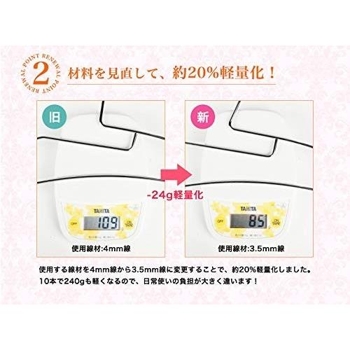 ハンガー Tシャツ用 首が伸びない 省スペース 高級 おしゃれ 収納 tshirt-hanger-100 クローム 100本セット【送料無料】φ3.5mm あすつく_4