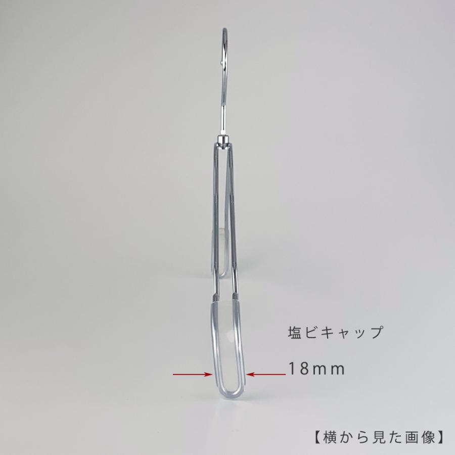 ハンガー シャツ用 レディース 肩先すべり止めキャップ付 TSW-2361BR-BT-38KC クロームメッキ/100本 W380mm フック回転式 送料無料 在庫なくなり次第、廃盤予定_2
