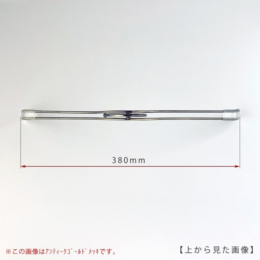 ハンガー シャツ用 レディース 肩先すべり止めキャップ付 TSW-2461BR-BN-38KC ゴールドメッキ/100本 ワイド380mm フック回転式 送料無料_2