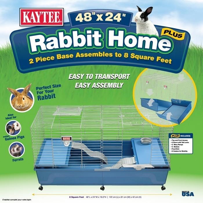 小動物ケージ ラビットケージ アメリカKAYTEE ラビットホームジャイアントキャスター付きの画像