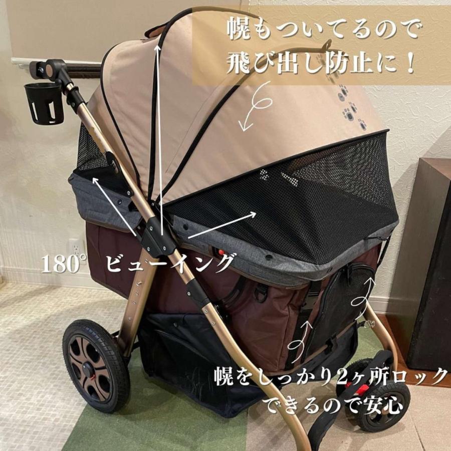 犬用 耐荷重45kg ALLWAN ペットストローラー PREMIUM カモフラージュ