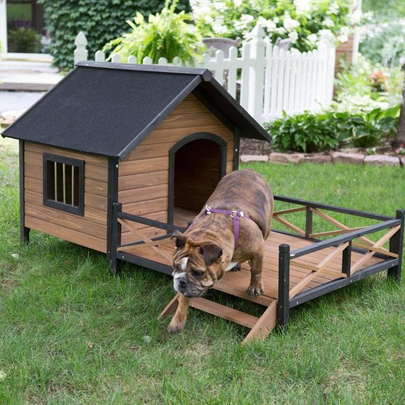 犬小屋 アメリカ Boomer & ドッグハウス ロッジドッグハウスwith Porch Large 犬小屋 屋外 大型犬