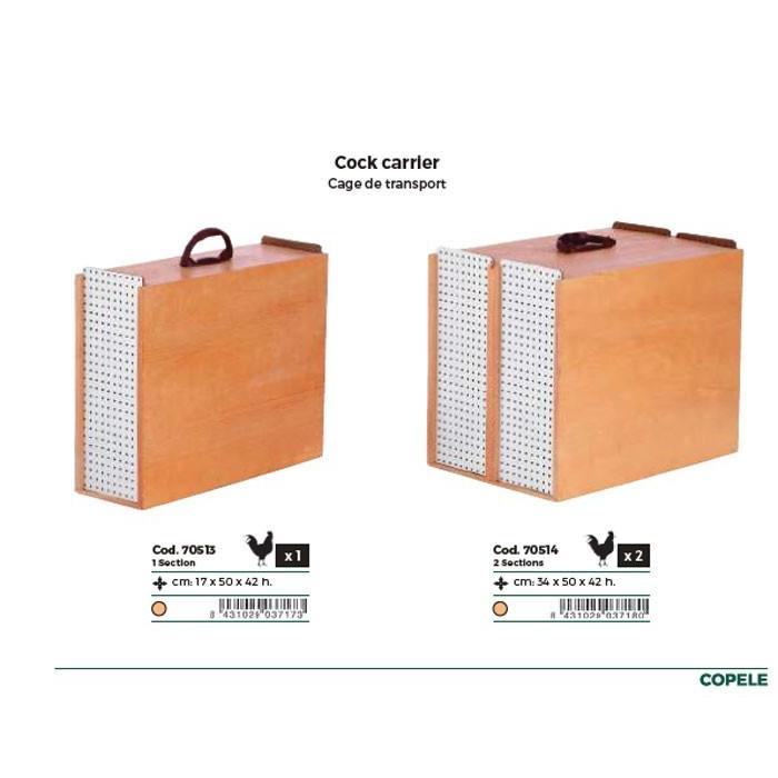 バードキャリー スペインCOPELE キャリーバッグ WOODEN CARRIER WITH 1 SECTION FOR COCKSの画像