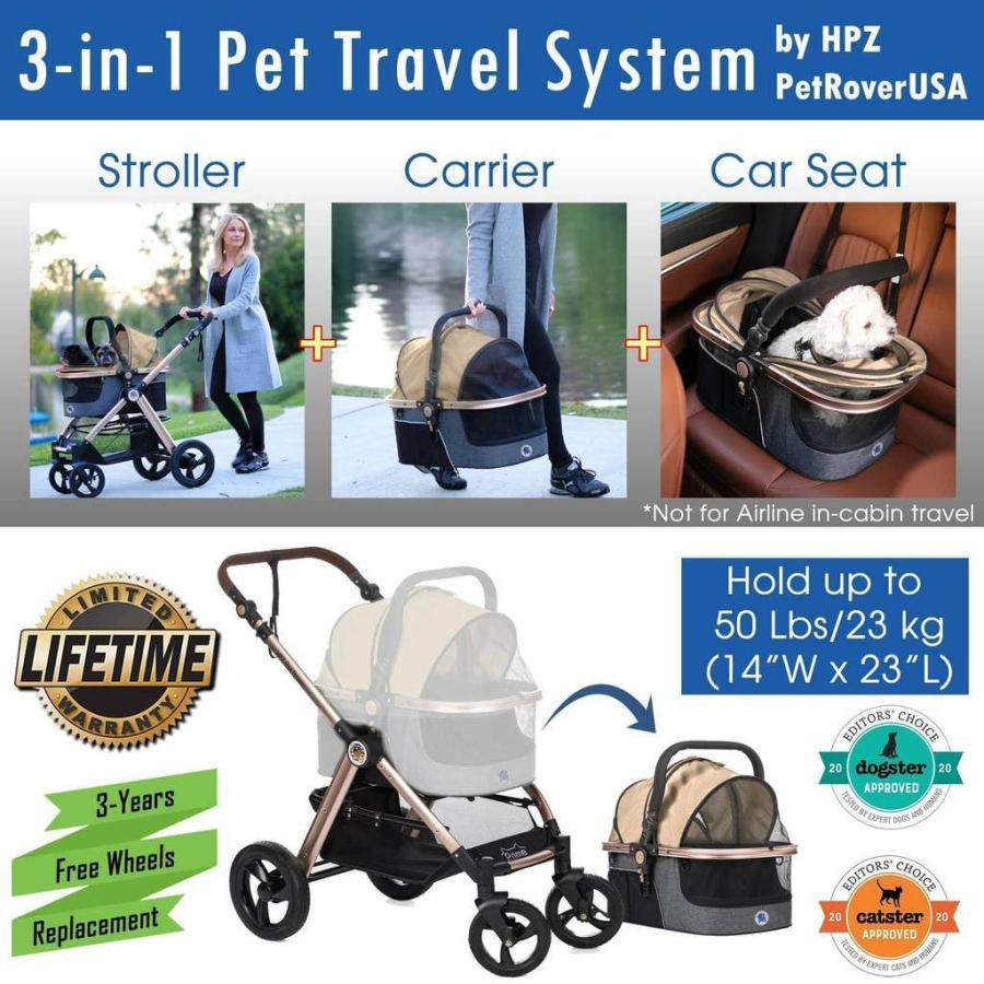 ペットカート 取り外し可能 アメリカ HPZ PET ROVER プライム3イン1