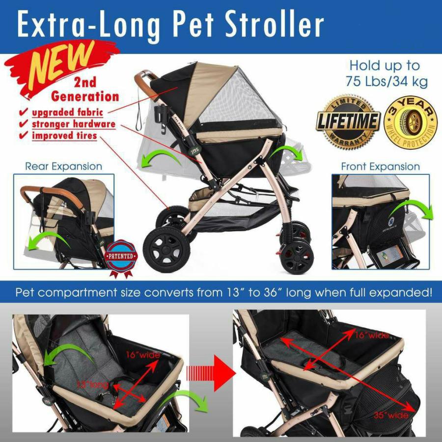 犬用 ペットカート ENZO ペットストローラー RESIN タープ