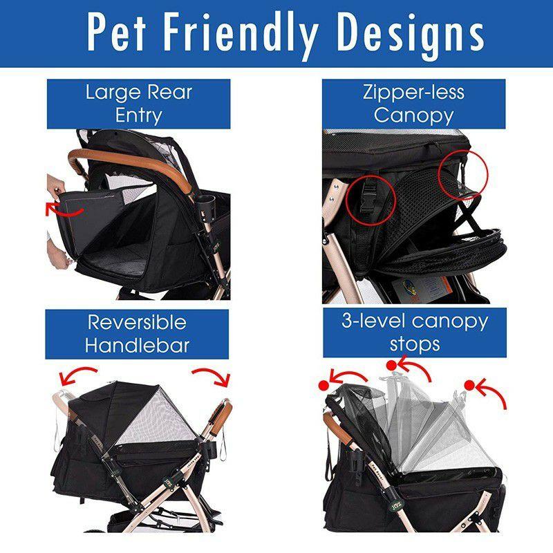 犬用 ペットカート ENZO ペットストローラー RESIN タープ