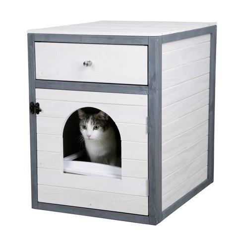 猫トイレ おしゃれ ドイツKerbl キャットトイレクローゼット アイダ キャットトイレ cm