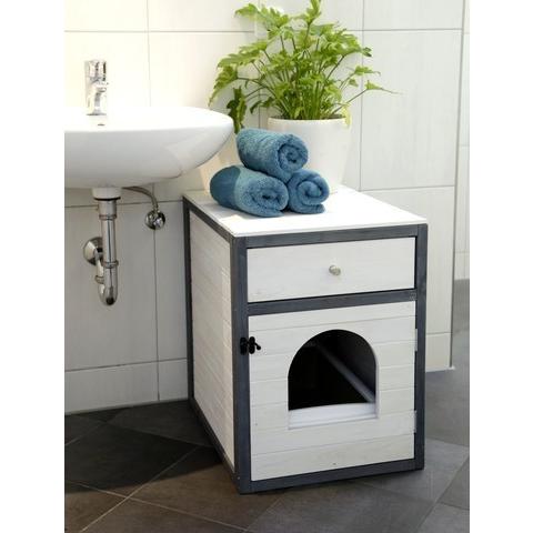 猫トイレ おしゃれ ドイツKerbl キャットトイレクローゼット アイダ キャットトイレ cm