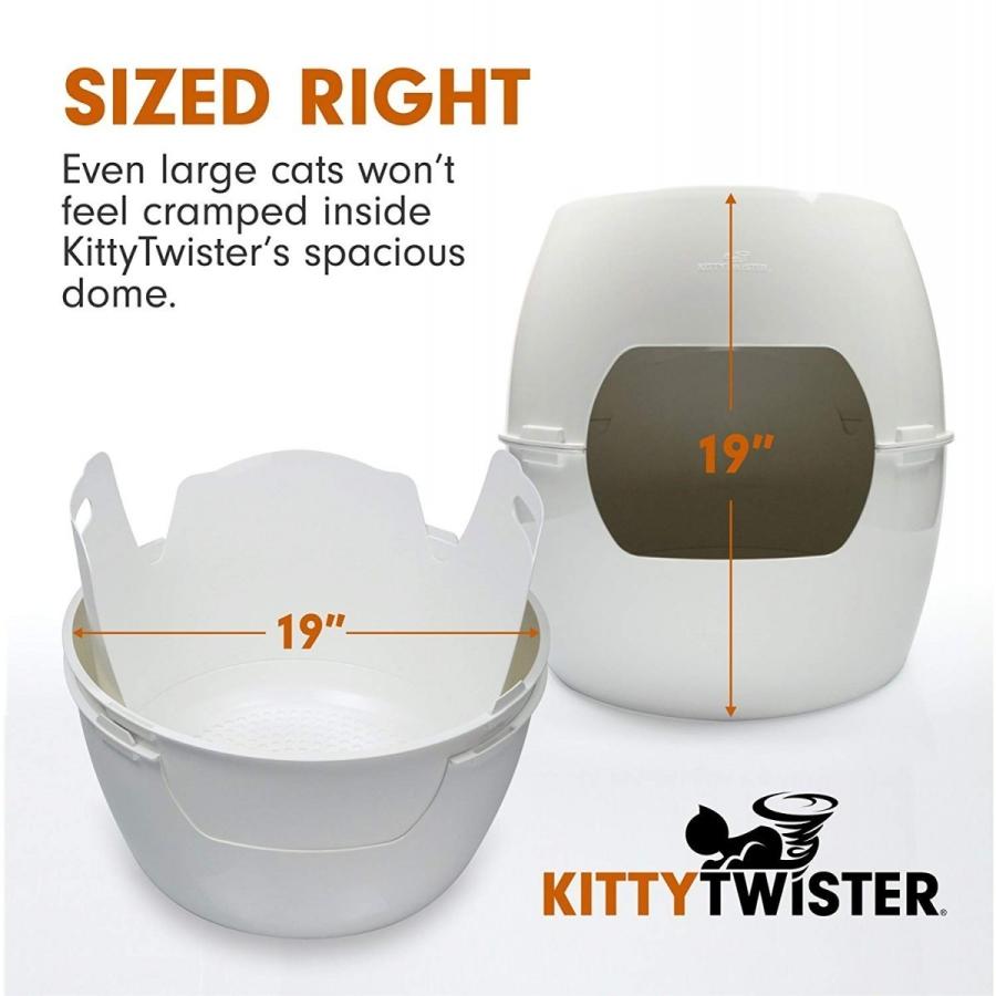 早い者勝ち訳あり！ 猫トイレ おしゃれ アメリカKITTYTWISTER USA製キャットトイレ キティツイスターリッターボックスTRIO 【2114829495】(10684円)