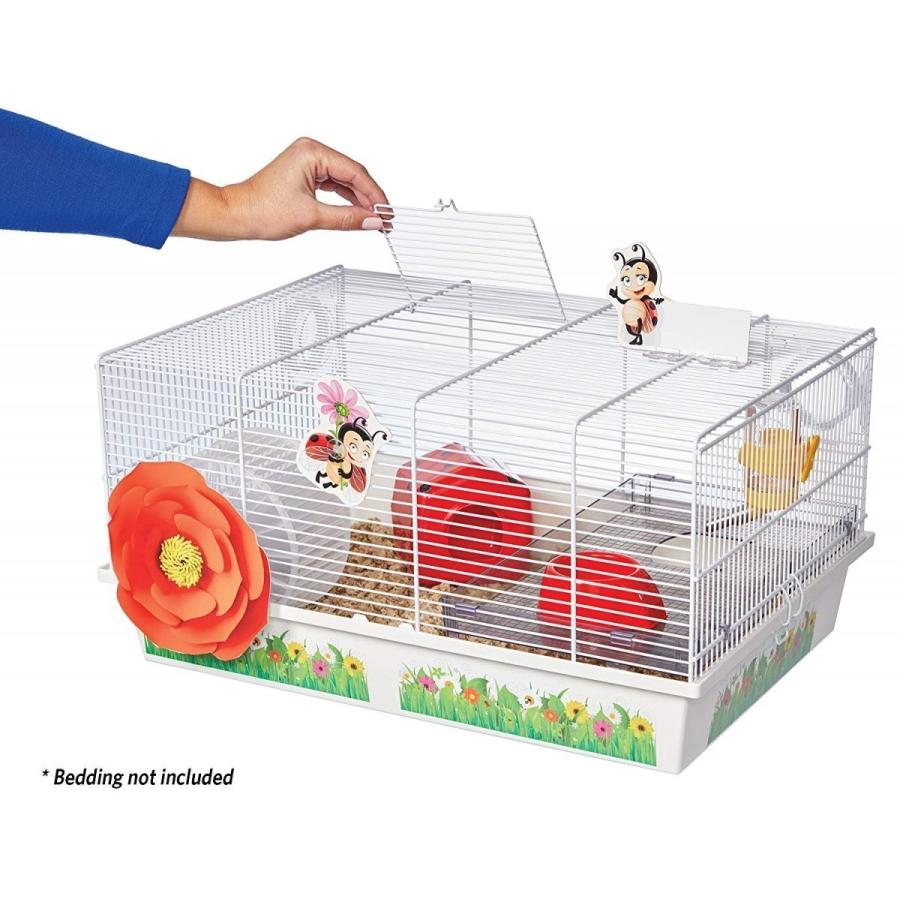 小動物ケージ アメリカミッドウエスト社ハムスター ケージ Critterville Ladybug Hamster Home WhiteRedの画像