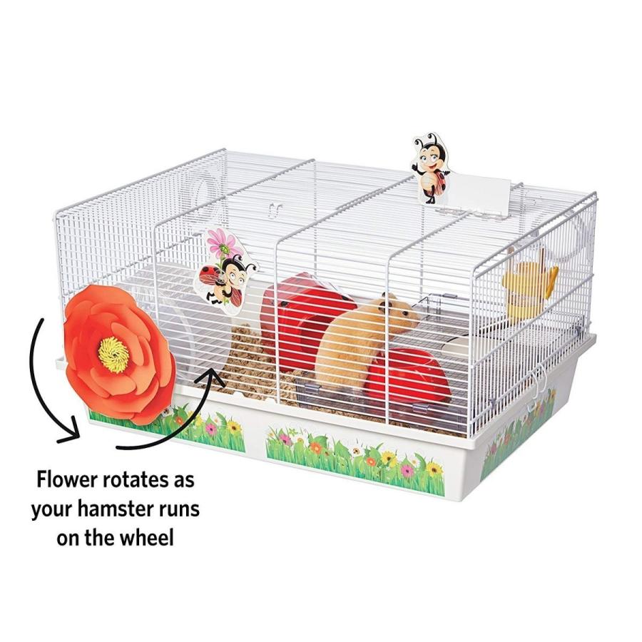 小動物ケージ アメリカミッドウエスト社ハムスター ケージ Critterville Ladybug Hamster Home WhiteRedの画像