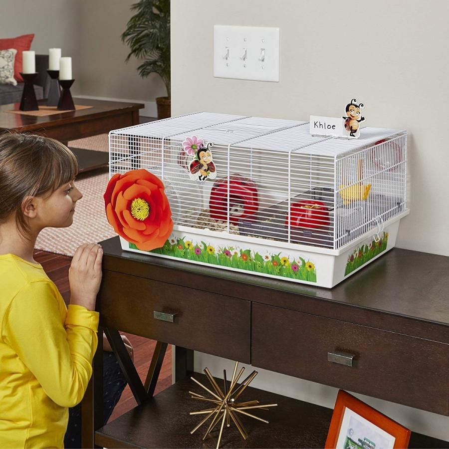 小動物ケージ アメリカミッドウエスト社ハムスター ケージ Critterville Ladybug Hamster Home WhiteRedの画像