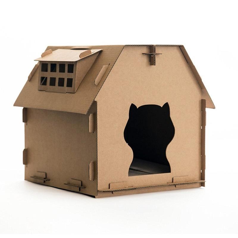 キャットハウス ダンボール アメリカ Catopia キャットピアキャットハウス おしゃれ 猫 ハウス 返品交換不可 カードボードキャットハウスc