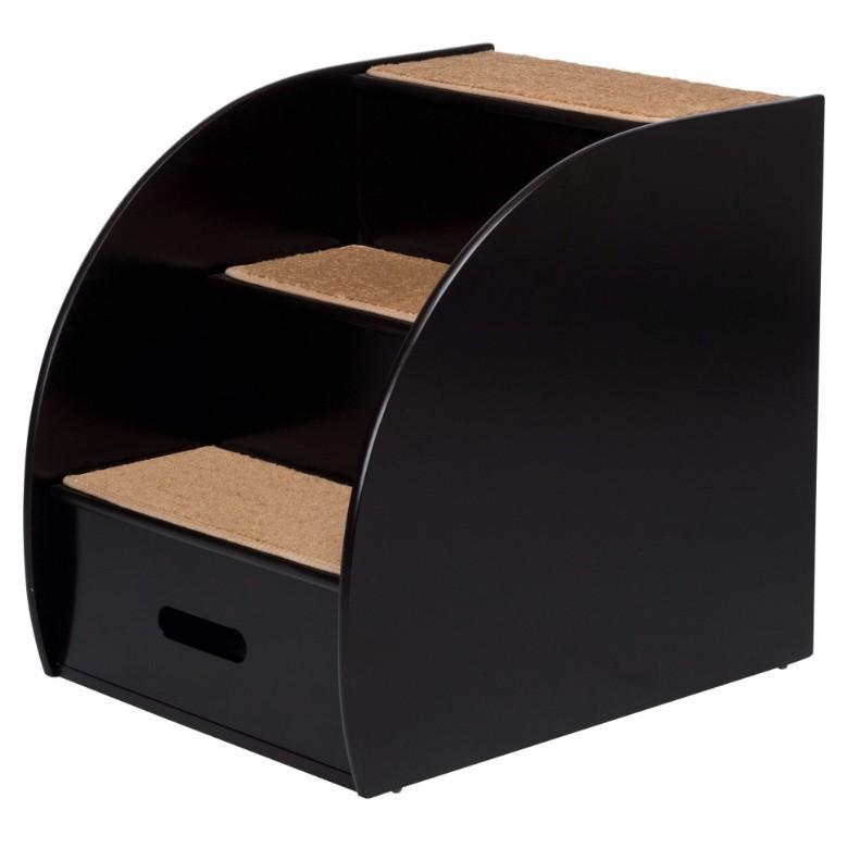 ペットスロープ ドイツTRIXIE 木製階段 木製階段 3ステップウッドペットステアーハウス ブラウン ペットステップ 同梱不可 犬用 スロープ