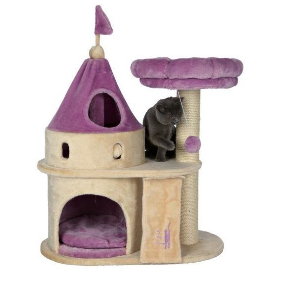 ドイツKARLIE スクラッチングツリーキティキッズ 3 ベージュ×ブルー キャットタワー TRIXIE（トリクシー） キャットタワー ドイツTRIXIE マイキティ