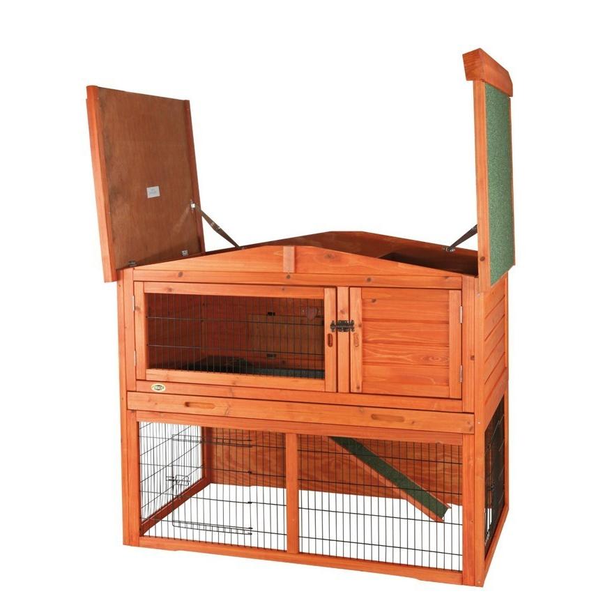 小動物ケージ ドイツTRIXIE 屋外用ラビットケージ スモールアニマルハッチエンクローズ ブラウン 大型商品 同梱不可