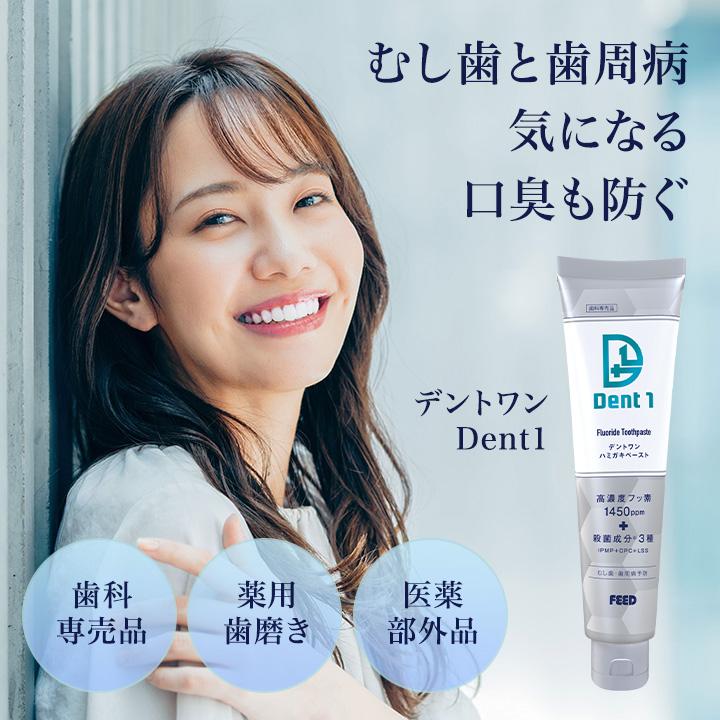 歯周病・口臭予防 歯みがき粉 デントワン Dent1ハミガキペースト 歯周病・口臭予防 歯みがき粉 デントワン Dent1ハミガキペースト