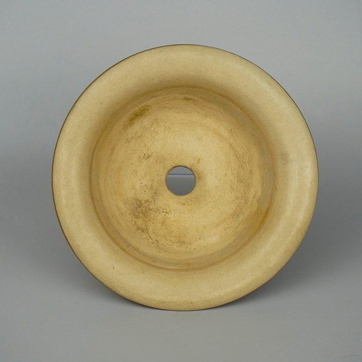誠勲堂 色絵 外縁 丸鉢 華 花 盆栽鉢 現品 中古鉢 : はニわ株式 誠勲堂 色絵 外縁 丸鉢 華 花 盆栽鉢 現品 中古鉢 : はニわ株式