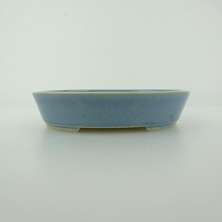 盆栽鉢 青香 小型 長辺 約12.2cm 楕円鉢 釉薬 現品 商品情報カテゴリ
