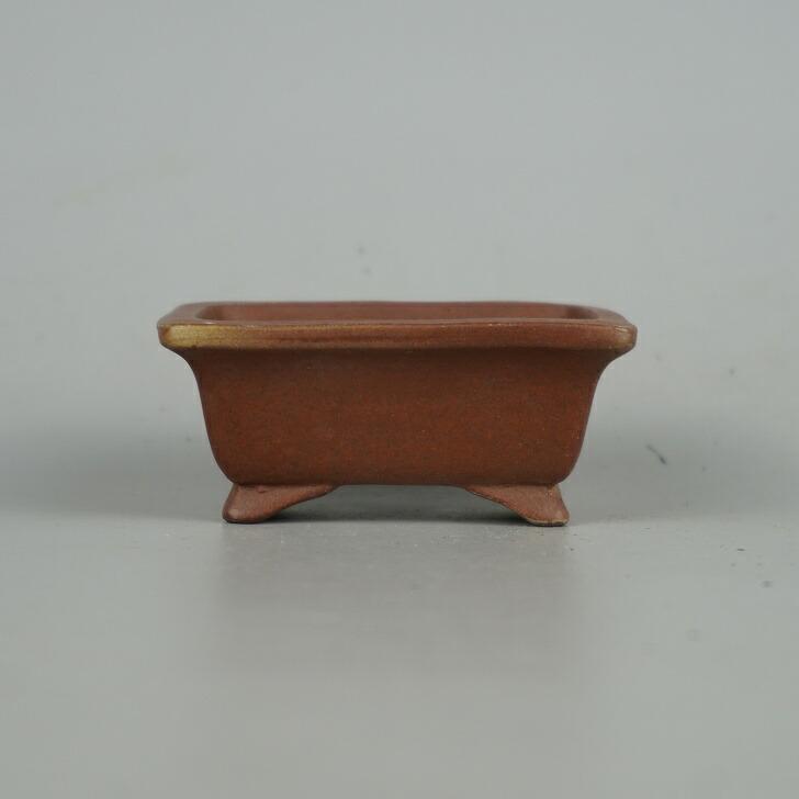 盆栽鉢 常滑 柴勝 小鉢 長辺 約 7cm 長方鉢 現品 新品 : はニわ株式