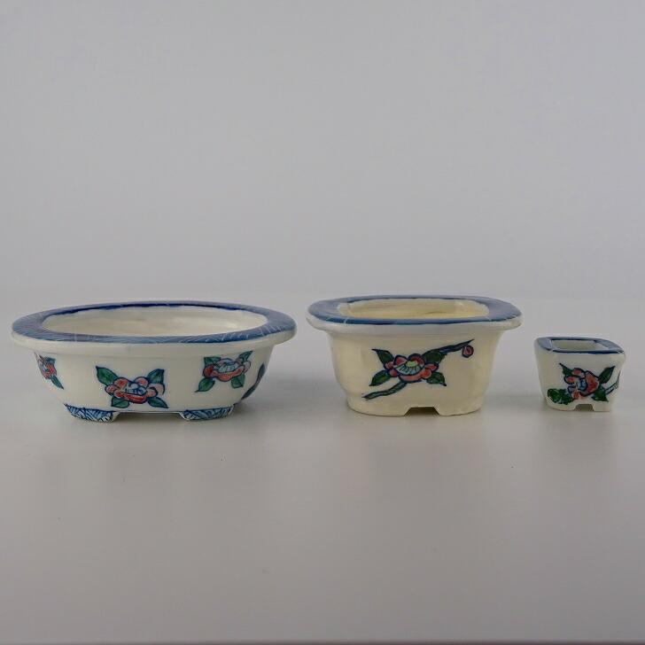 祥石 楕円 浅め 盆栽鉢 中古】盆栽鉢 勝山 小型 長辺 約13.5cm