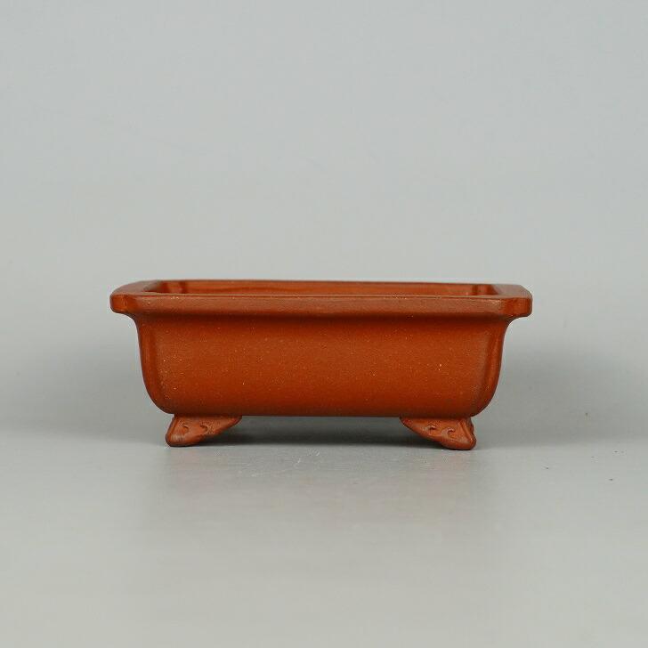 渡邉壹興　盆栽鉢　黄釉長方 渡邉壹興盆栽鉢黄釉長方