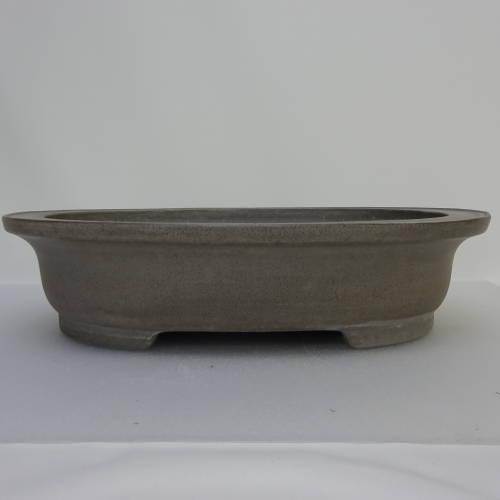 山房（常滑）　盆栽鉢 中古】 盆栽鉢 常滑 中野 行山 大型 長辺 約41cm 長方鉢 泥物