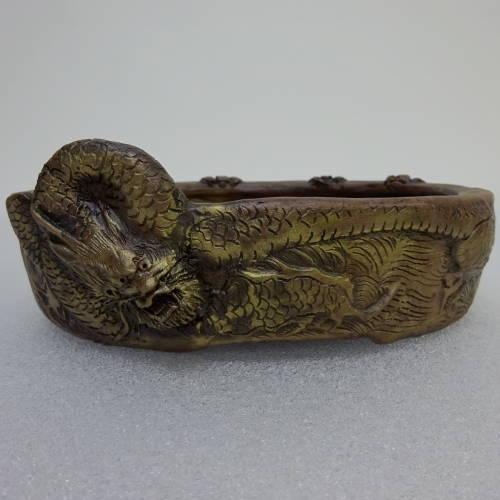 盆栽鉢 谷 嵐山 紫泥竜浮彫籠目楕円鉢 新品 : はニわ株式会社 Yahoo