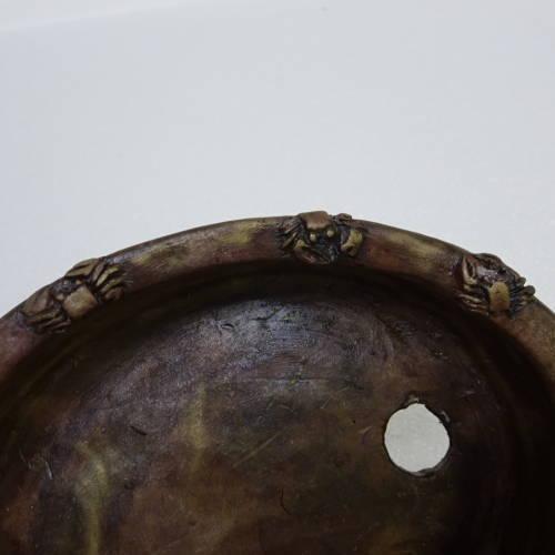 盆栽鉢 谷 嵐山 紫泥竜浮彫籠目楕円鉢 新品 : はニわ株式会社 Yahoo