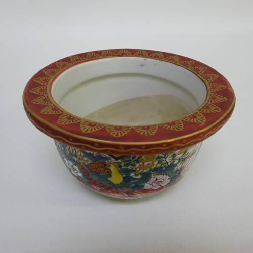 盆栽鉢 九谷庄三 箱付き 丸鉢_9