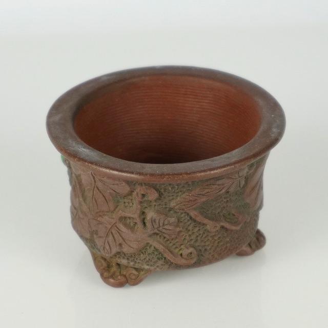 盆栽鉢 駿河山正 浮彫り丸鉢 : はニわ株式会社 Yahoo!ショップ - 通販